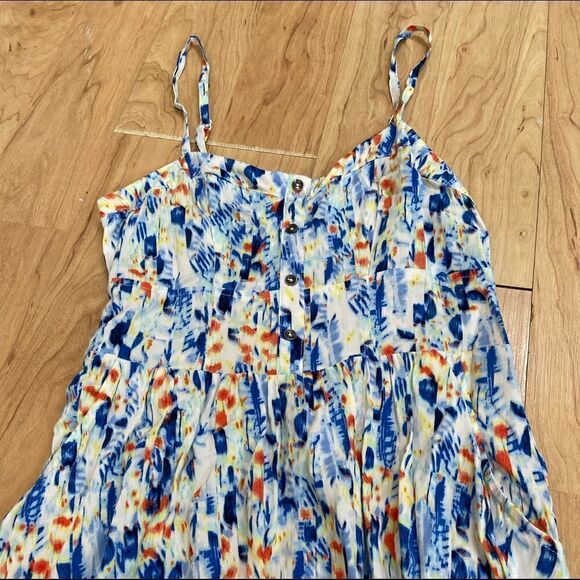 Express neon colors fit and flare dress - Picture 2 of 3